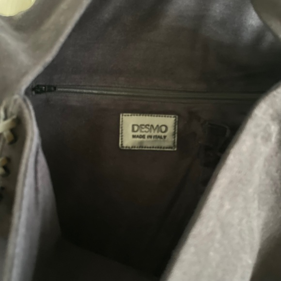 Black Elegant Ultrasuede Handbag Crossbody Messenger/Shoulder Bag Made in Italy - Picture 4 of 14